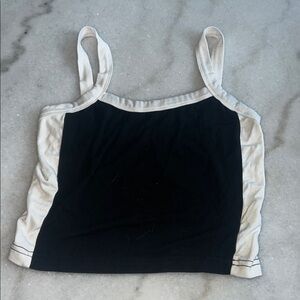 SHEIN Black and Cream Tank Top
